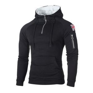 Herrtröjor tröjor herrens höst vinter stand-up collar hoodie pullover casual streetwear for Menmen's