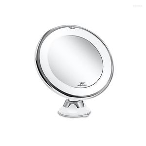 Kompaktspiegel, Make-up-Kosmetikspiegel mit 10-facher Beleuchtung, LED-beleuchtet, tragbare Handkosmetikvergrößerung, beleuchtet, VIP Link DropCompact