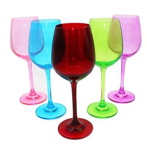 Crystal glass goblet red home decoration Champagne Cup color wine 210326