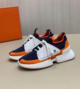 Studsande sneakers skor för män teknisk canvas mocka getskinn sport ljus ensamma tränare Italien varumärken mäns avslappnad walkin walking skor lägenheter skor originallåda