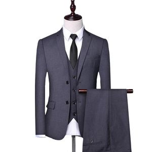 Men's Suits & Blazers Meeting Formal Suit Small Wedding Dress Gentleman Business Office Three-piece