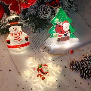 Sneeuwman Sokken Sneeuwvlokverlichting Kerstboom hanger Feestelijke sfeer knoop licht snaar