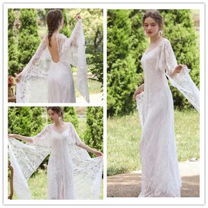Women's Sleep Lounge Dressing Gown Bride Female Summer High-end Nightgown Romantic Lace Unique Light Luxury Shawl Personality Wedding Pajamas