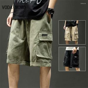 Calça masculina masculino com vários bolsos de bolso de streetwear mistertos curtos de verão masculino de moda de moda harajuku Ins casul bermuda drak2