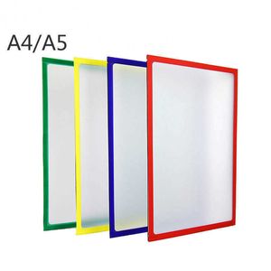 Friendly Fast User Installation A5 Announcement Files Folder Wall Advertising Menu Frame Magnetic Card Case Clear Sign Sleeve Label Pouch