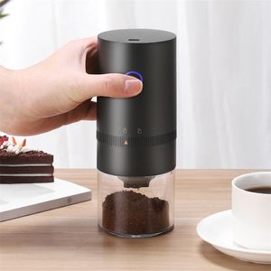 Electric Coffee Grinder Cafe Automatic Coffee Beans Mill Conical Burr Grinder Machine for Home Travel Portable USB Rechargeable 220707