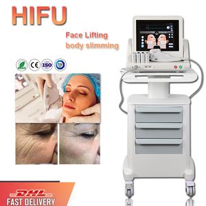 Wholesale 2 IN 1 Portable HIFU Face Lift Body Slimming Other Beauty Equipment High Intensity Focused Ultrasound Skin Tightening Machine 5 Heads Two Years Warranty