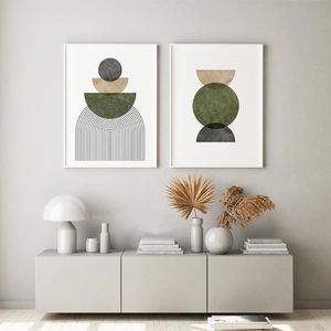 Wholesale green wall paintings for sale - Group buy Paintings Olive Green Abstract Watercolor Painting Canvas Prints Mid Century Modern Gallery Wall Art Picture Nordic Poster Home Room DecorPa