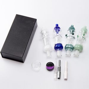 Paladin886 CSYC NC016 Glass Water Bong Smoking Pipe Gift Box 14mm Ceramic Quartz Nail Clip Dabber Dish OD 32mm Birdcage Perc About 8.03 Inches Dab Rig Pipes