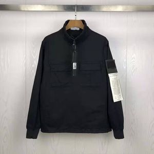 Новые мужские Topstoney Hip-hop Street Cp Loose Stones значок Пальто Мужская повседневная ветровка Куртка на половину молнии Дизайнерский мужской пуловер с капюшоном с компасом OGYT