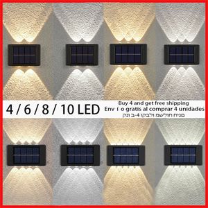 Solar Light Waterproof Led Lights Outdoor Sunlight Lamps for Garden Street Landscape Balcony Decor Wall Lamp