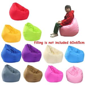 Chair Covers Lazy Waterproof Stuffed Animal Storage Bean Bag Oxford Cover Zipper Beanbag Toy Soft Solid Causal Baby Seats Sofa CoverChair