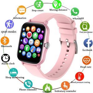 Lige Full Touch Female Watch Digital Watch Sports مناسبة لـ Android iOS Multifunical Male Box