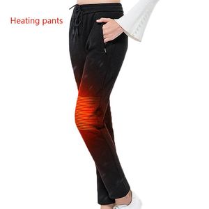 Pantaloni da caccia neri riscaldati invernali da donna riscaldamento sport all'aria aperta escursionismo sci Smart Fever pantaloni in cotone arrampicata caccia