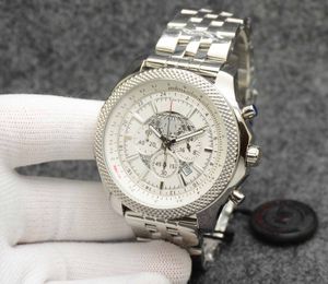 B05 49mm Unitime Watch Chronograph Quartz Movement Silver Case Limited Silver Dial 50th Anniversary Men Watch Rostless Strap Mens armbandsur