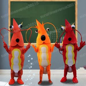 Halloween Lobster Mascot Costume Cartoon Character Outfits Suit Carnival Festival Fancy dress Christmas Adults Size Party Dress