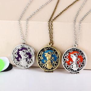 Pendant Necklaces Gold Silver Plated White Essential Oils Diffuser Necklace Snow Man Women For Jewelry GiftPendant NecklacesPendant