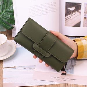 Wallets For Women Three-fold Flip Cover Korean Style Purses Of The Small Bit Multi-functional Buckle WalletWallets