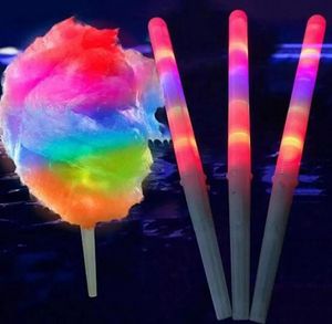 28x1.75CM Colorful Party LED Light Stick Flash Glow Cotton Candy Stick Flashing Cone For Vocal Concerts Night Parties DHL shipping F0622