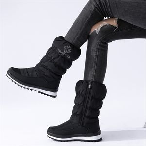 Morazora Plus Size 3641New Snow Boots Women Zip Rhinstone kliny Środek cielęcy w dół zimowe buty mody ciepłe futra botki żeńskie y200915