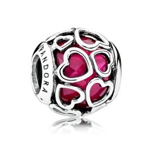 Andy Jewel Authentic 925 Sterling Silver Beads Cerise Encased In Love Charms Adatto per gioielli stile Pandora europeo Bracciali Collana 792036NCC