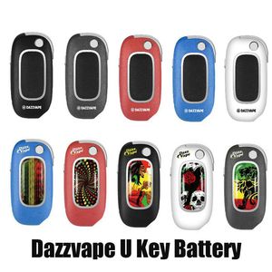 100% Originele DazzVape U-Key Box Batterij 400mAh Voorverwarming Variabele Voltage Cartridge Flip Style Mod Pen voor 510 Thread Tanks Vape Carts Authentieke Nieuwe kleuren