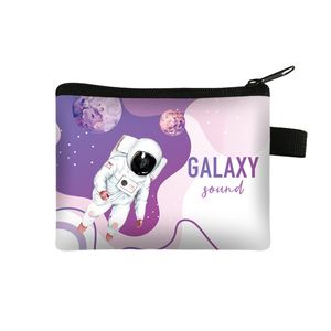 Bolsas de moeda de moedas hbp orgniaze organizador de carteira sacos de desenhos animados mini astronauta infantil carteira estudante bolsas port￡teis de cart￣o moeda armazenamento de armazenamento de poli￩ster por atacado cores