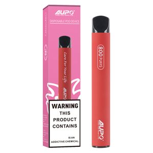 800 Puffs Disposable Vape E Cigarette Device 3.2ml Pod With Security Sticker AUPO brand factory directly sell