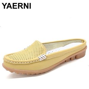 Yaerni Slipper Lisure Slipon Slipon Wygodne sandały klapki klapy wycięcia buty Y200423 GAI