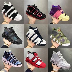 Mens More Uptempos Basketball Shoes Air Total Max Scottie Pippen White Varsity Red Green Multi Color Black Bulls University Blue UNC UK Women Trainers