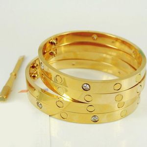 Srebrna modna bransoletka damska różowe złoto Lady śruba męska śrubokręt diament luksusowy projektant biżuterii damskie męskie bransoletki bransoletka Box need
