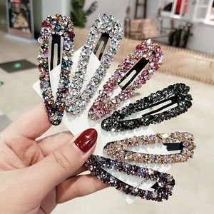 Frauen Luxus Voll Glänzende Strass Wasser Tropfen Form Metall Haarnadeln Süße BB Haar Clip Seite Barrettes Mode Haar Zubehör