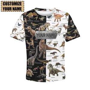 Love Dinosaur Custom You Name Shirs 3d prined Hoodies shirs zipper Pullover Kids Sui Animal Sweashir Tracksui 02 220704