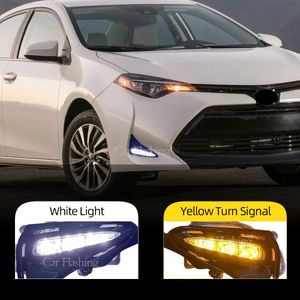 1 Set LED DRL dla Toyota Corolla LE XLE 2017 2018 2019 Daytime Light Light Turn Signal Lampa Mgła Mgła Grill Kable Bable Przełącznik