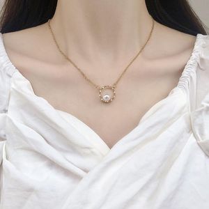 Pendant Necklaces Fashion Choker Cute Pearl For Women Gold Color Butterfly Chain Star Party Necklace Gift Jewelry WholesalPendant