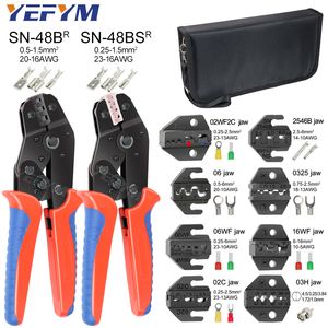 Crimping Pliers Set SN-48BS(=SN-48B+SN-28B) Jaw Kit for 2.8 4.8 6.3 VH3.96/Tube/Insulation Terminals Electrical Clamp Min Tools 220428