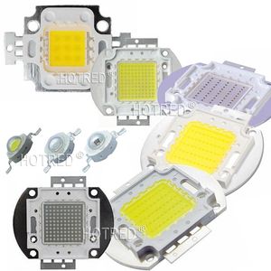 Ampuller Ampul 1W 3W 5W 10W 20W 30W 50W 100W Yüksek Güçlü Lamba Kobu Sıcak Beyaz Kırmızı Yeşil Mavi 1 3 5 10 20 50 100 W Walightsled LED