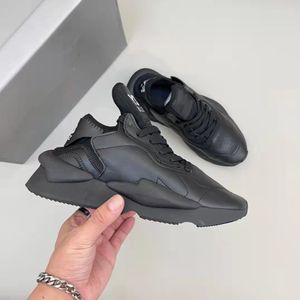 Tasarım Y-3 Kaiwa Sneakers Erkek Ayakkabı Y3 Chunky Platform Spor Deri Günlük Yürüyüş Eğitmenleri