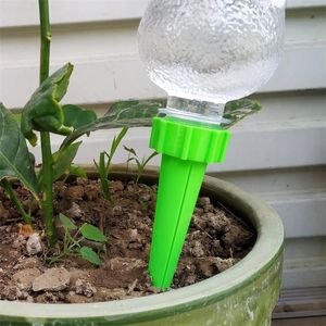New 10pcs Plant Flower Irrigation Automatic Watering Nozzles Bottle Irrigation Garden Drip Water Spike For Gardent Home Office T200530