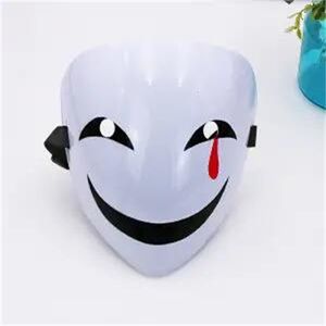 Halloween Black Bullet PVC Shadow Mask Dress Grimace Cosplay V - Formed Clown Plastic Black Mask Pip Party GC1384