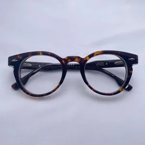 Mode solglasögon ramar japanska designer märke handgjorda acetat runda glasögon ram för män vintage retro stil myopia glasögon förinställningar