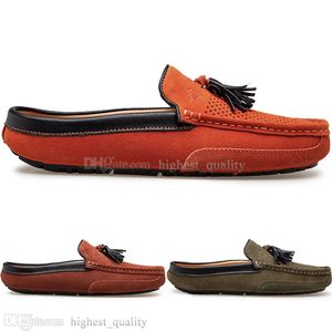 Primavera Verão Nova Moda Estilo Britânico Mens Lona Casual Ervilha Shoes Slippers Manuse Cem Lazer Estudante Homens Preguiçoso Drive Overshoes Respirável 38-47 1191