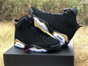 2022 TOP Authentic Air 6 DMP Retro Black Metallic Gold Pack 23 buty do koszykówki Mężczyźni definiujące momenty zamszowe sneakrs sport CT4954-007 z pudełkiem