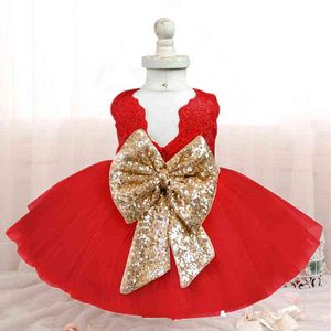 Buon Natale Inverno Abiti da festa per neonate Cerimonia di Capodanno Costume da sera Tulle Tessuti Principessa per bambini Tutu Dress G220518