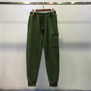 Mens Pants Joggers spårar klassisk sidopocken Badge Långt för män Kvinnor Casual Loose Trousers M-2XL