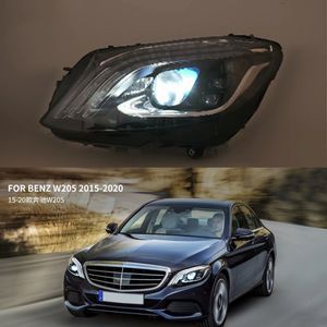 Automobile Car LED Headlight Daytime Running Lights For Mercedes-Benz C-Class W205 Brake Fog Front Lamp Assembly