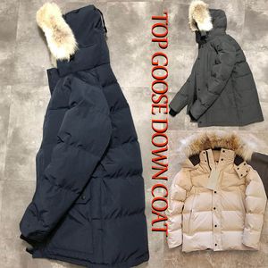 Winter down jackets outdoor leisure sports down jacket white duck windproof parker long leather collar cap warm real wolf fur stylish classic adventure coat