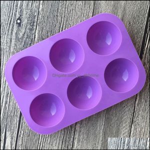 Strumenti per torte Bakeware Cucina Sala da pranzo Bar Casa Giardino Nuovo 6 Even The Domed Fai da te Sile Mold Soap Jelly Budding Chocolate Molds 1Pc Drop Deliver