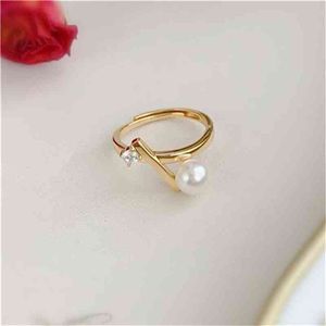 O mesmo S925 Sterling Silver Cross Cross Cross Ring Natural Water Akoya Round Pearl Ring Bracelet