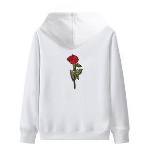 men hoodies sweatshirt streetwear simple rose embroidery hoodies hip hop collge Lovers hoodie sweat homme LJ200826